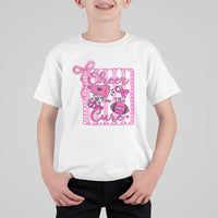 Cheer For The Cure T Shirt For Kid Breast Cancer Awareness Football Gift - Wonder Print Shop