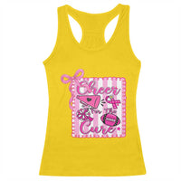Cheer For The Cure Racerback Tank Top Breast Cancer Awareness Football Gift - Wonder Print Shop