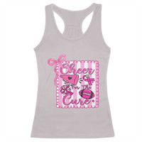 Cheer For The Cure Racerback Tank Top Breast Cancer Awareness Football Gift - Wonder Print Shop