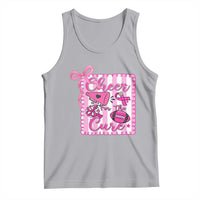 Cheer For The Cure Tank Top Breast Cancer Awareness Football Gift - Wonder Print Shop