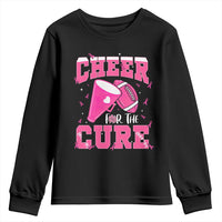 Breast Cancer Awareness Youth Sweatshirt Funny Cheer For The Cure Gift - Wonder Print Shop