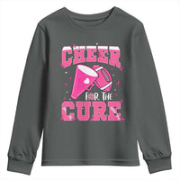 Breast Cancer Awareness Youth Sweatshirt Funny Cheer For The Cure Gift - Wonder Print Shop