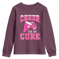 Breast Cancer Awareness Youth Sweatshirt Funny Cheer For The Cure Gift - Wonder Print Shop