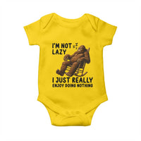 Funny Bigfoot Baby Onesie I Am Not Lazy I Just Really Enjoy Doing Nothing - Wonder Print Shop