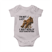 Funny Bigfoot Baby Onesie I Am Not Lazy I Just Really Enjoy Doing Nothing - Wonder Print Shop