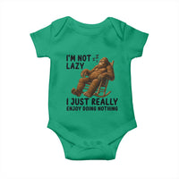 Funny Bigfoot Baby Onesie I Am Not Lazy I Just Really Enjoy Doing Nothing - Wonder Print Shop