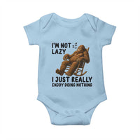 Funny Bigfoot Baby Onesie I Am Not Lazy I Just Really Enjoy Doing Nothing - Wonder Print Shop