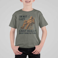 Funny Bigfoot T Shirt For Kid I Am Not Lazy I Just Really Enjoy Doing Nothing - Wonder Print Shop