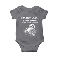 Lazy Raccoon Baby Onesie Funny I Am Not Lazy I Just Really Enjoy Doing Nothing - Wonder Print Shop
