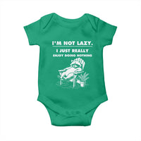 Lazy Raccoon Baby Onesie Funny I Am Not Lazy I Just Really Enjoy Doing Nothing - Wonder Print Shop