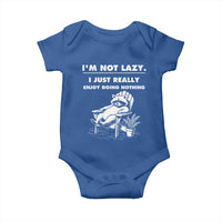 Lazy Raccoon Baby Onesie Funny I Am Not Lazy I Just Really Enjoy Doing Nothing - Wonder Print Shop
