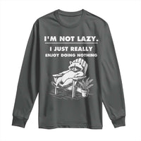 Lazy Raccoon Long Sleeve Shirt Funny I Am Not Lazy I Just Really Enjoy Doing Nothing - Wonder Print Shop