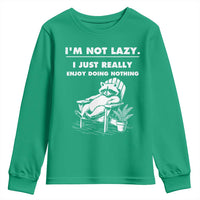 Lazy Raccoon Youth Sweatshirt Funny I Am Not Lazy I Just Really Enjoy Doing Nothing - Wonder Print Shop
