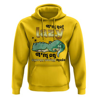 Funny Dinosaur Lover Hoodie I Am Not Lazy I Am On Energy Saving Mode - Wonder Print Shop