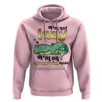 Funny Dinosaur Lover Hoodie I Am Not Lazy I Am On Energy Saving Mode - Wonder Print Shop