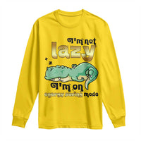 Funny Dinosaur Lover Long Sleeve Shirt I Am Not Lazy I Am On Energy Saving Mode - Wonder Print Shop