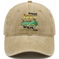 Funny Dinosaur Lover Washed Cotton Baseball Cap I Am Not Lazy I Am On Energy Saving Mode