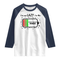 Funny Sarcastic Saying Raglan Shirt I Am On Energy Saving Mode - Wonder Print Shop