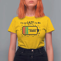 Funny Sarcastic Saying T Shirt For Women I Am On Energy Saving Mode - Wonder Print Shop