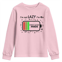 Funny Sarcastic Saying Youth Sweatshirt I Am On Energy Saving Mode - Wonder Print Shop
