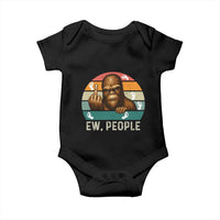 Bigfoot Lover Baby Onesie Funny Ew People Retro Sunset Design - Wonder Print Shop