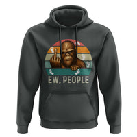Bigfoot Lover Hoodie Funny Ew People Retro Sunset Design - Wonder Print Shop