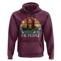 Bigfoot Lover Hoodie Funny Ew People Retro Sunset Design - Wonder Print Shop