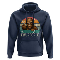 Bigfoot Lover Hoodie Funny Ew People Retro Sunset Design - Wonder Print Shop