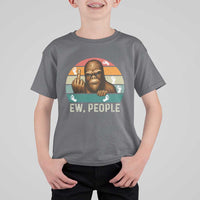 Bigfoot Lover T Shirt For Kid Funny Ew People Retro Sunset Design - Wonder Print Shop