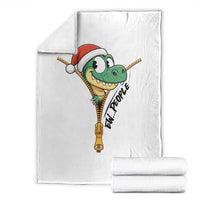Funny Christmas Dinosaur Throw Blanket Ew People Xmas Gift - Wonder Print Shop