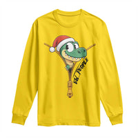 Funny Christmas Dinosaur Long Sleeve Shirt Ew People Xmas Gift - Wonder Print Shop
