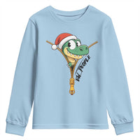 Funny Christmas Dinosaur Youth Sweatshirt Ew People Xmas Gift - Wonder Print Shop
