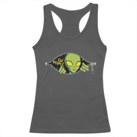 Funny Alien Racerback Tank Top Ew People Hater Quote - Wonder Print Shop