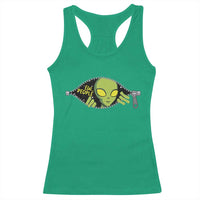 Funny Alien Racerback Tank Top Ew People Hater Quote - Wonder Print Shop