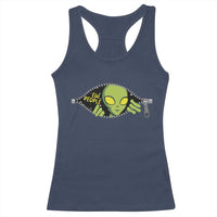 Funny Alien Racerback Tank Top Ew People Hater Quote - Wonder Print Shop