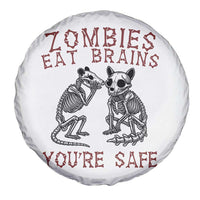 Funny Opossum Raccoon Skeleton Spare Tire Cover Zombies Eat Brains Dont Worry You Are Safe