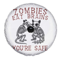 Funny Opossum Raccoon Skeleton Spare Tire Cover Zombies Eat Brains Dont Worry You Are Safe