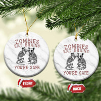 Funny Opossum Raccoon Skeleton Ceramic Ornament Zombies Eat Brains Dont Worry You Are Safe