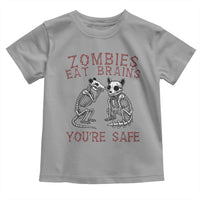 Funny Opossum Raccoon Skeleton Toddler T Shirt Zombies Eat Brains Dont Worry You Are Safe