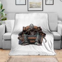 Funny #1 Dad Zombie Horror Throw Blanket Halloween Family Father Gift