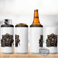 Funny #1 Dad Zombie Horror 4 in 1 Can Cooler Tumbler Halloween Family Father Gift