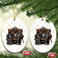 Funny #1 Dad Zombie Horror Ceramic Ornament Halloween Family Father Gift