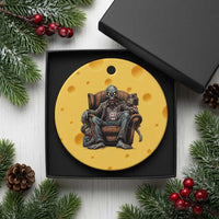 Funny #1 Dad Zombie Horror Ceramic Ornament Halloween Family Father Gift