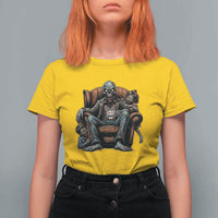 Funny #1 Dad Zombie Horror T Shirt For Women Halloween Family Father Gift