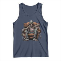 Funny #1 Dad Zombie Horror Tank Top Halloween Family Father Gift