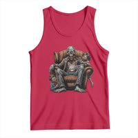 Funny #1 Dad Zombie Horror Tank Top Halloween Family Father Gift