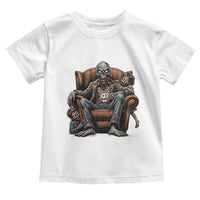 Funny #1 Dad Zombie Horror Toddler T Shirt Halloween Family Father Gift
