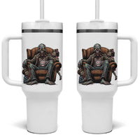 Funny #1 Dad Zombie Horror Tumbler With Handle Halloween Family Father Gift