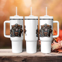 Funny #1 Dad Zombie Horror Tumbler With Handle Halloween Family Father Gift