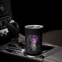 Mystical Ghost Girl Halloween Tumbler Cup Gothic Purple Moon Haunted Castle Art